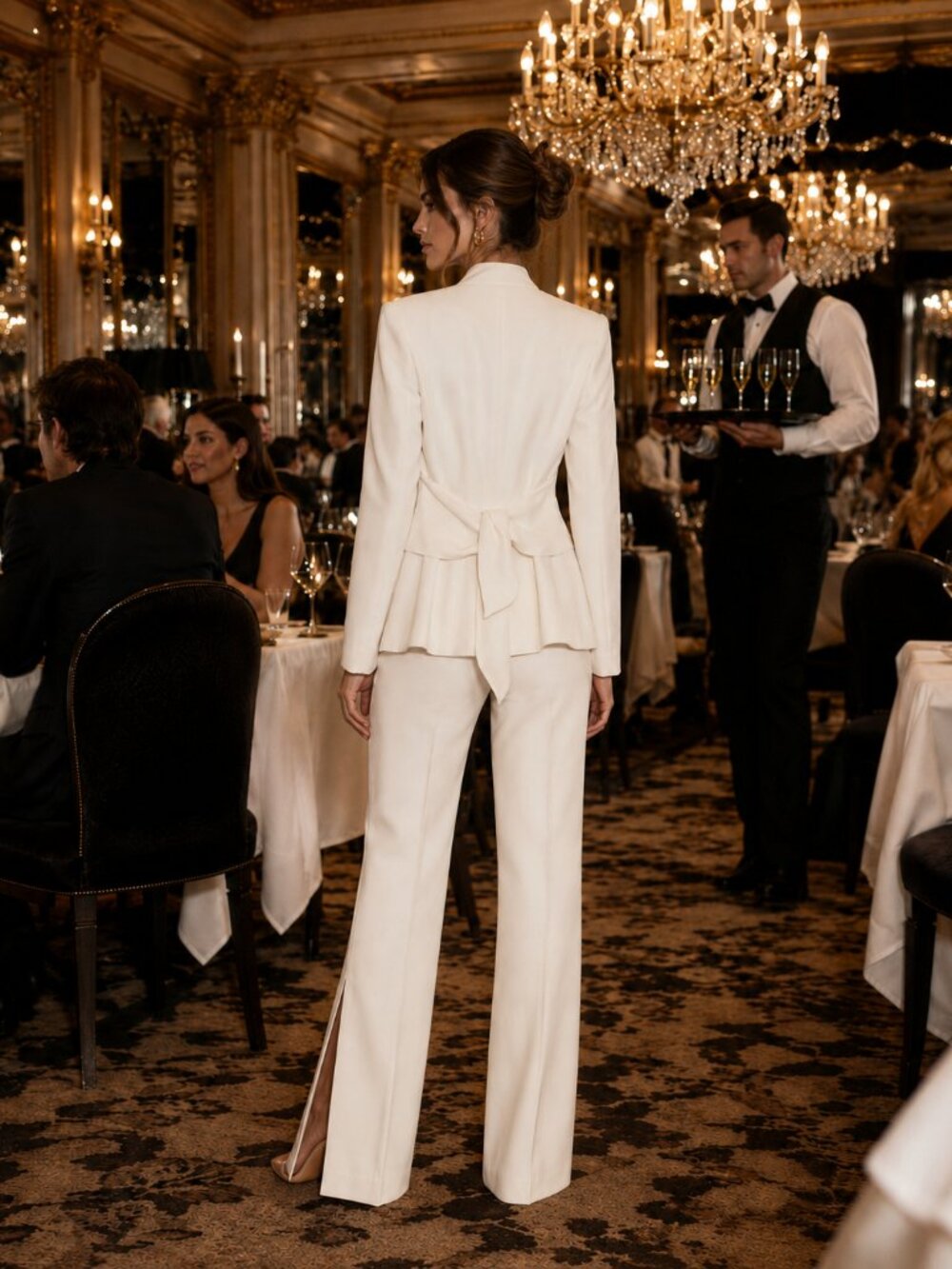 Marciano for Guess Ivory 2-Piece Crepe Suit Set | XS / EU 38